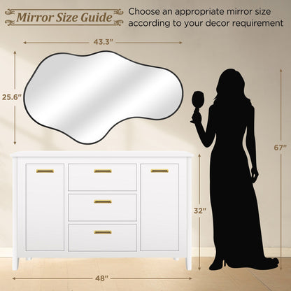 Irregular Wall Mirror Decorative Asymmetrical Wall Mirror