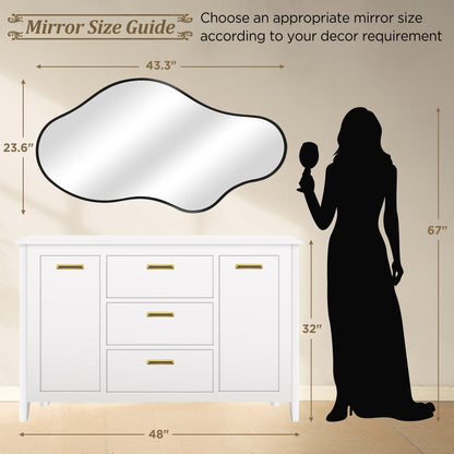 Irregular Wall Mirror Decorative Asymmetrical Wall Mirror