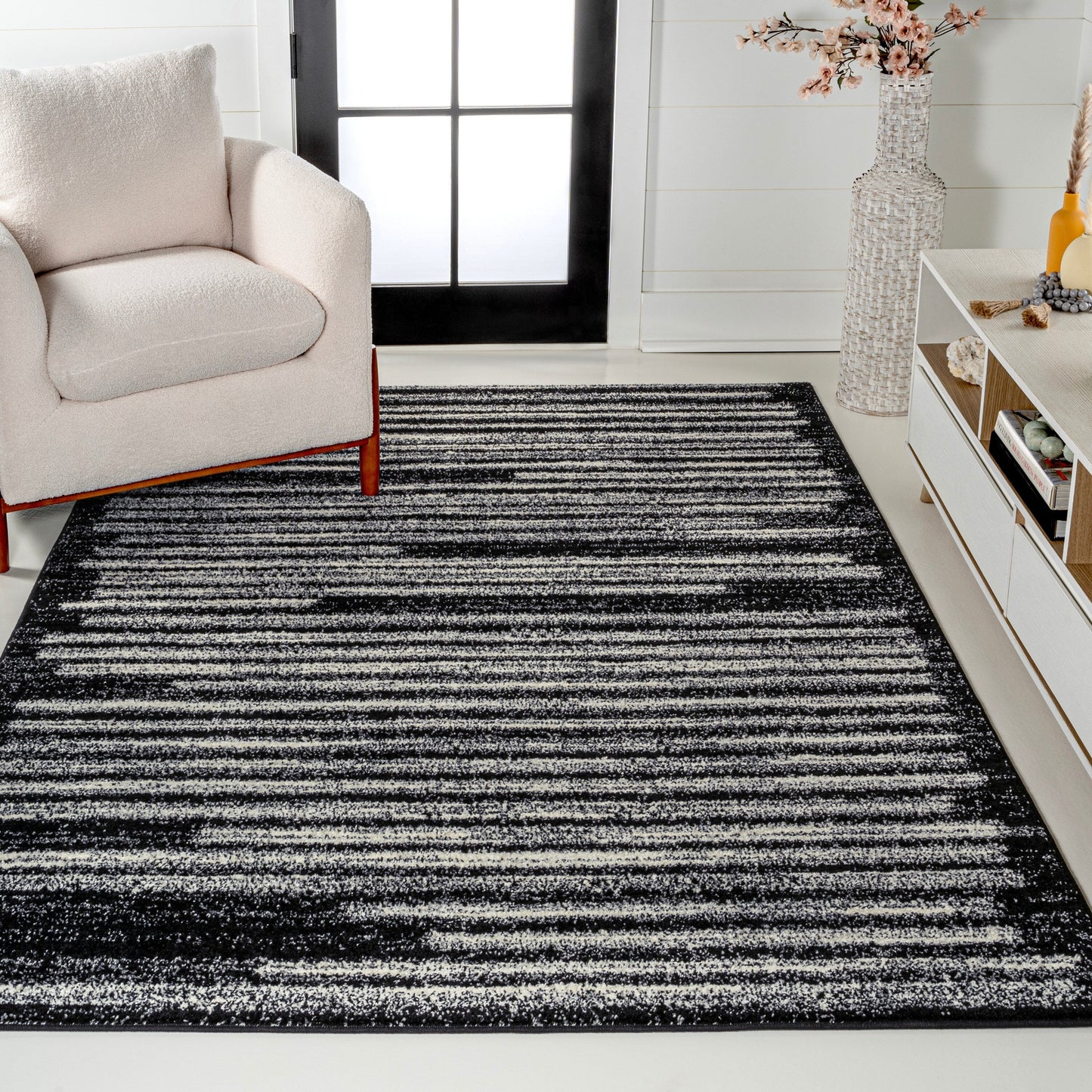 JONATHAN Y Aksil Modern Berber Stripe Area Rug