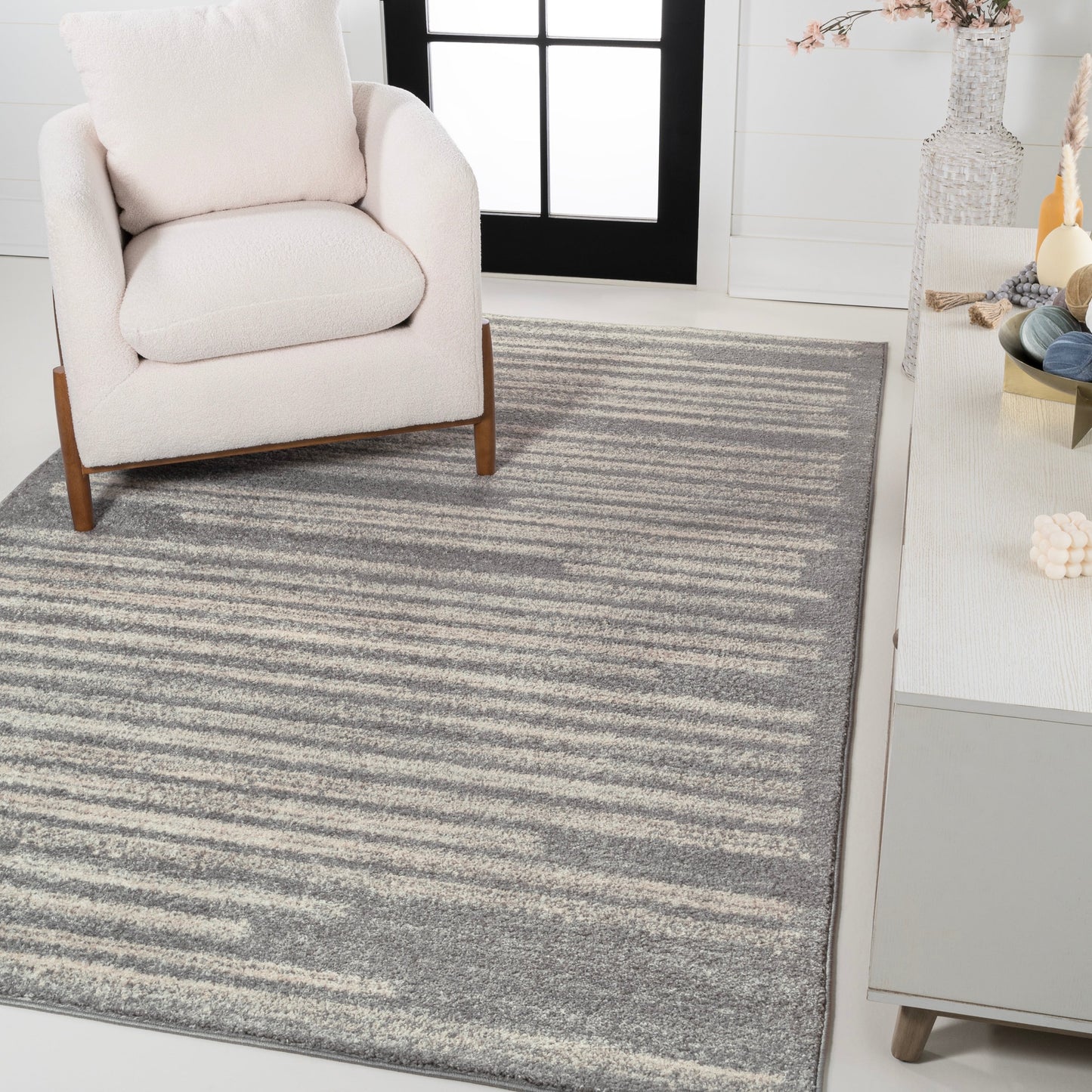 JONATHAN Y Aksil Modern Berber Stripe Area Rug