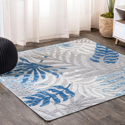 JONATHAN Y Aydin Palm Leaves Indoor/Outdoor Area Rug