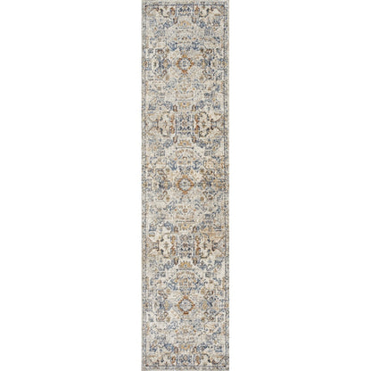 JONATHAN Y Brandy Bohemian Medallion Low-Pile Machine-Washable Cream/Terra Area Rug