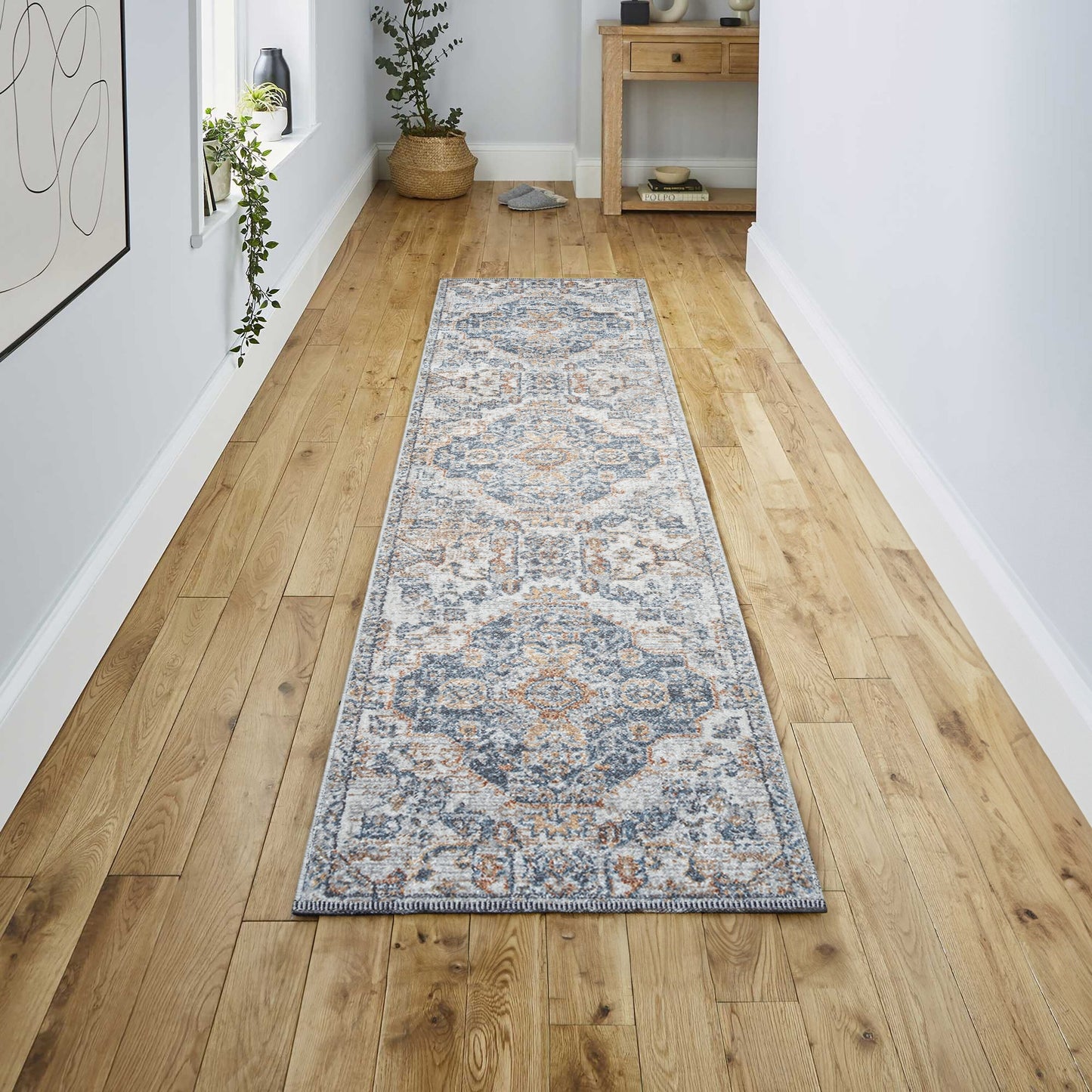 JONATHAN Y Brandy Bohemian Medallion Low-Pile Machine-Washable Cream/Terra Area Rug