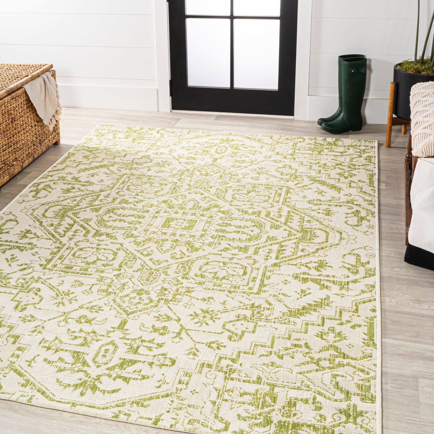 JONATHAN Y Charleston Medallion Indoor/Outdoor Area Rug