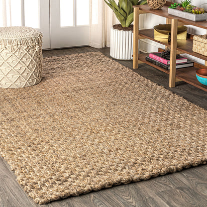 JONATHAN Y Hiro Hand Woven Boucle Chunky Jute Area Rug