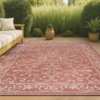 JONATHAN Y Filigree Textured Weave Indoor/Outdoor Area Rug