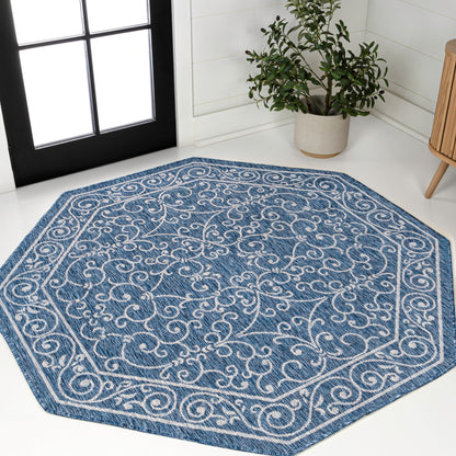 JONATHAN Y Filigree Textured Weave Indoor/Outdoor Area Rug