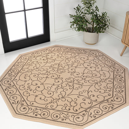 JONATHAN Y Filigree Textured Weave Indoor/Outdoor Area Rug