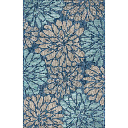 JONATHAN Y Floral Textured Weave Indoor/Outdoor Area Rug