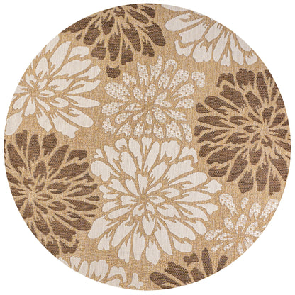 JONATHAN Y Floral Textured Weave Indoor/Outdoor Area Rug