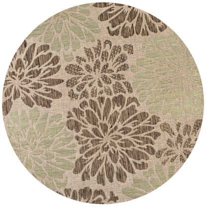 JONATHAN Y Floral Textured Weave Indoor/Outdoor Area Rug