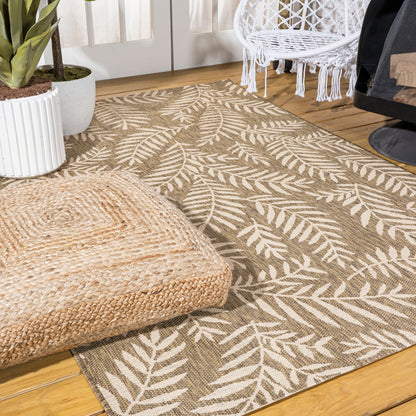 JONATHAN Y Galon Palm Frond Indoor/Outdoor Area Rug