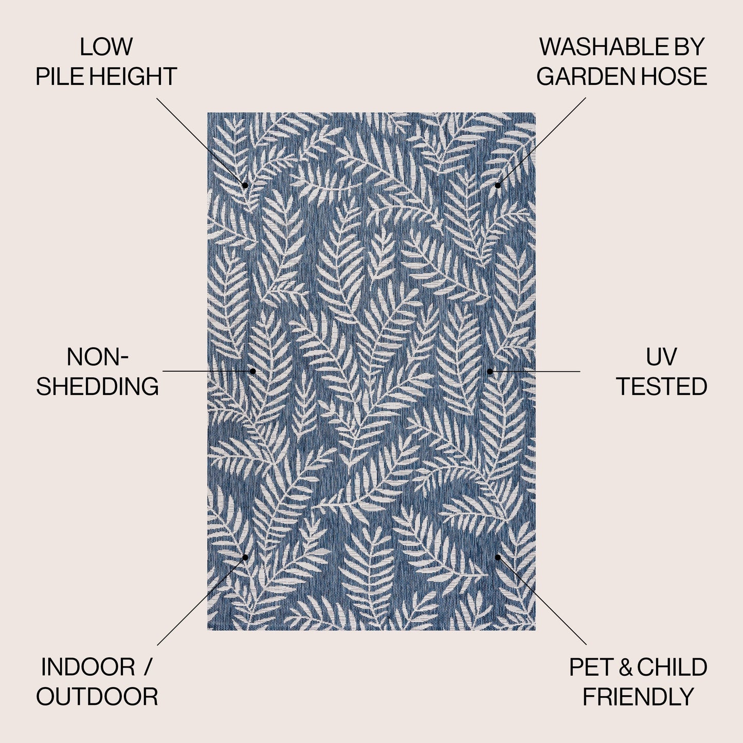 JONATHAN Y Galon Palm Frond Indoor/Outdoor Area Rug