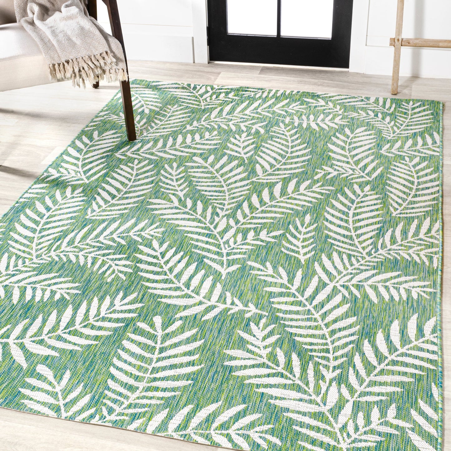 JONATHAN Y Galon Palm Frond Indoor/Outdoor Area Rug