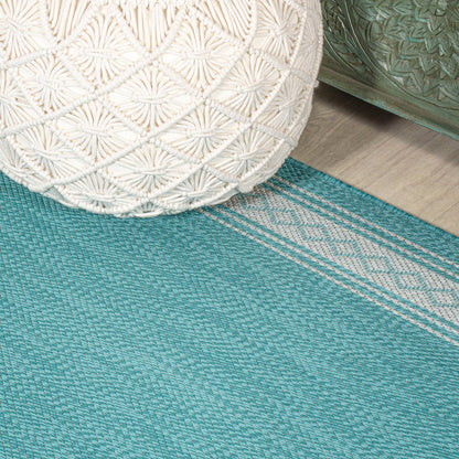 JONATHAN Y Havana Classic Diamond Border Indoor/Outdoor Area Rug