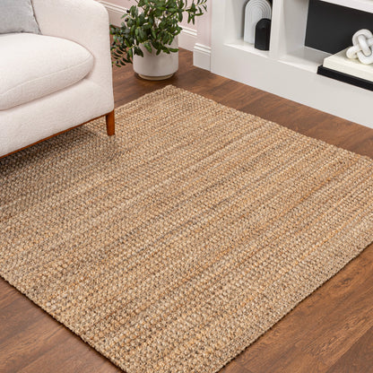 JONATHAN Y Hiro Hand Woven Boucle Chunky Jute Area Rug