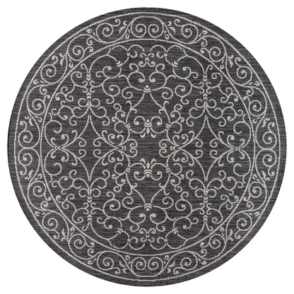 JONATHAN Y Filigree Textured Weave Indoor/Outdoor Area Rug
