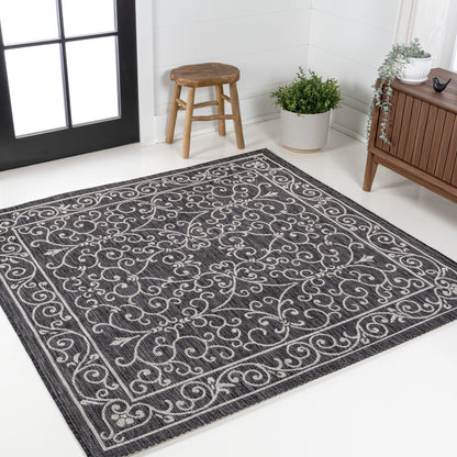 JONATHAN Y Filigree Textured Weave Indoor/Outdoor Area Rug