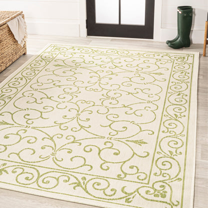 JONATHAN Y Filigree Textured Weave Indoor/Outdoor Area Rug