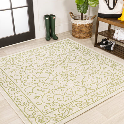 JONATHAN Y Filigree Textured Weave Indoor/Outdoor Area Rug
