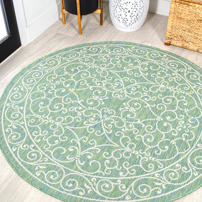 JONATHAN Y Filigree Textured Weave Indoor/Outdoor Area Rug