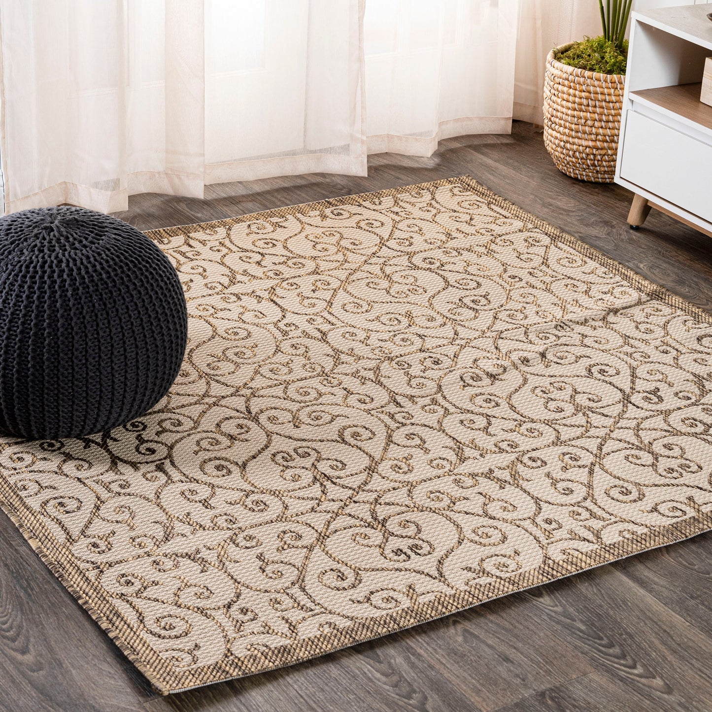 JONATHAN Y Ourika Textured Weave Indoor/Outdoor Area Rug