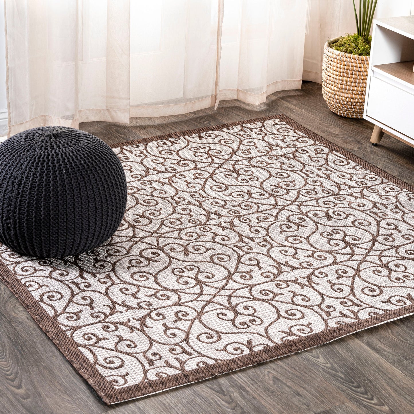 JONATHAN Y Ourika Textured Weave Indoor/Outdoor Area Rug