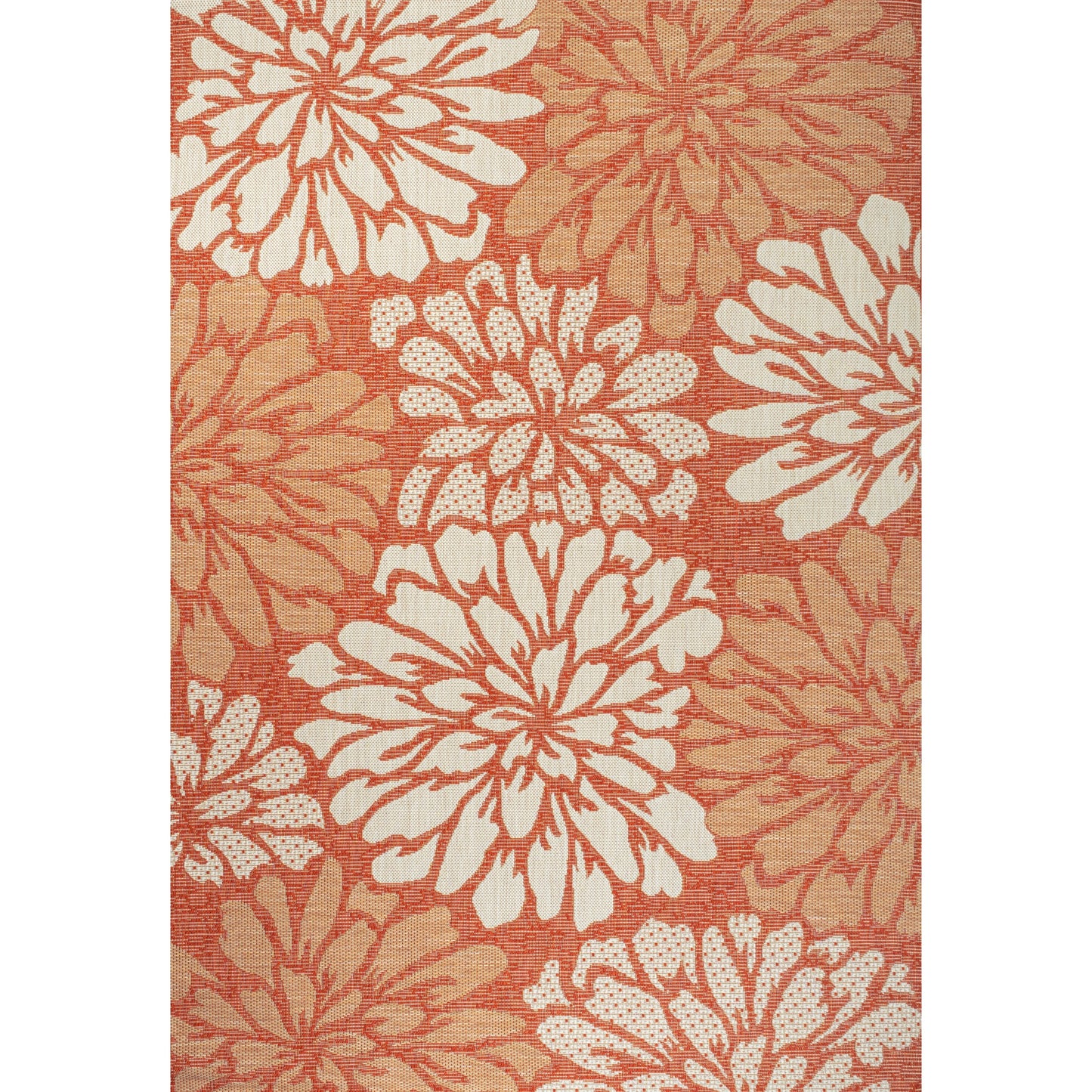 JONATHAN Y Floral Textured Weave Indoor/Outdoor Area Rug