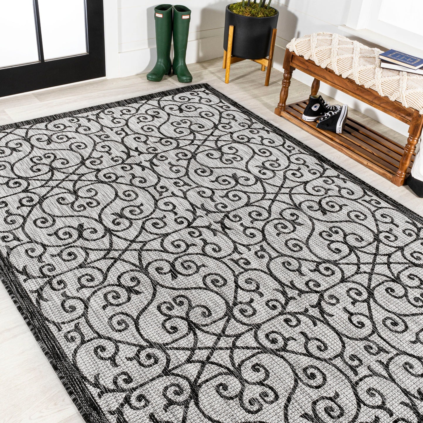 JONATHAN Y Ourika Textured Weave Indoor/Outdoor Area Rug