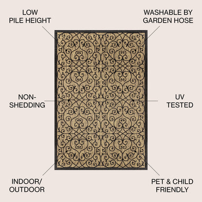 JONATHAN Y Ourika Textured Weave Indoor/Outdoor Area Rug