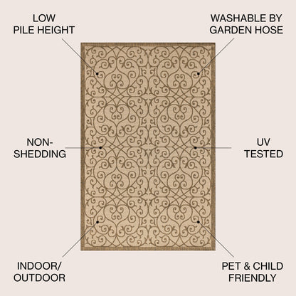 JONATHAN Y Ourika Textured Weave Indoor/Outdoor Area Rug