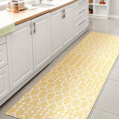 JONATHAN Y Trebol Moroccan Geometric Textured Weave Indoor/Outdoor Area Rug