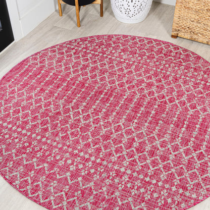 JONATHAN Y Trebol Moroccan Geometric Textured Weave Indoor/Outdoor Area Rug