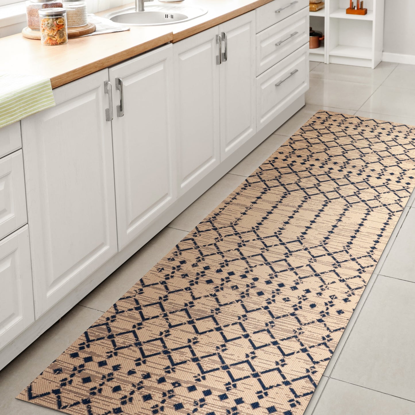 JONATHAN Y Trebol Moroccan Geometric Textured Weave Indoor/Outdoor Area Rug