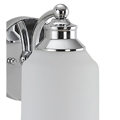 Jayne Iron/Frosted Glass Farmhouse Cottage LED Vanity Light, by JONATHAN Y