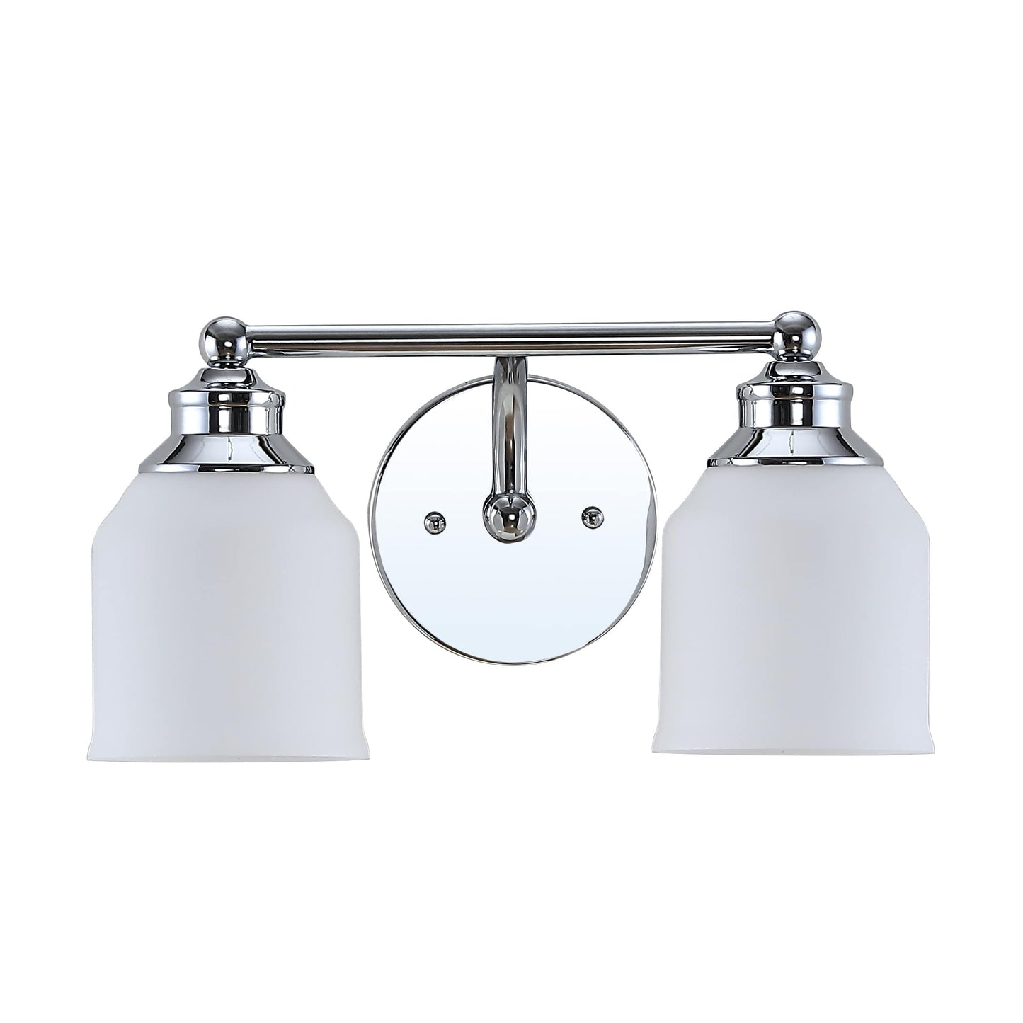 Jayne Iron/Frosted Glass Farmhouse Cottage LED Vanity Light, by JONATHAN Y