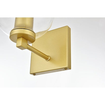 Julian 1 Light Black and Clear Bath Sconce