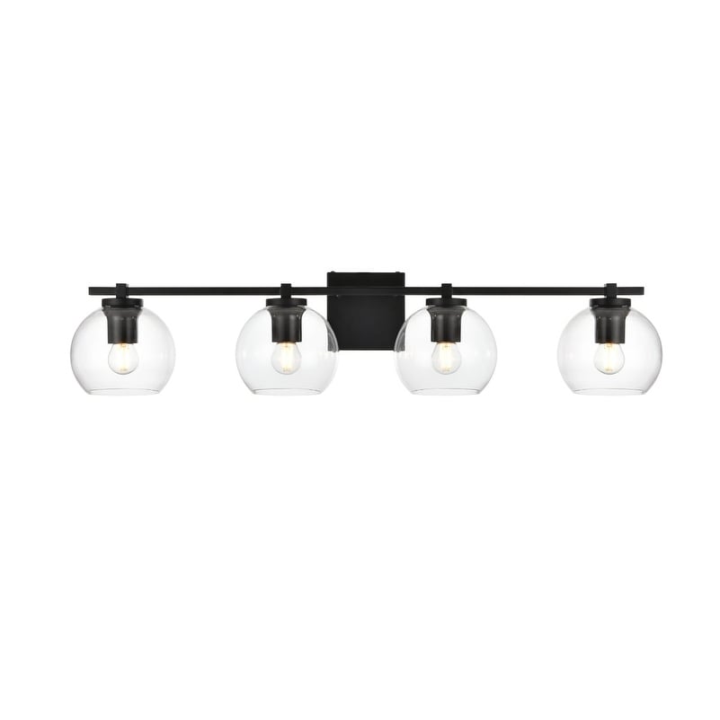 Julian 1 Light Black and Clear Bath Sconce
