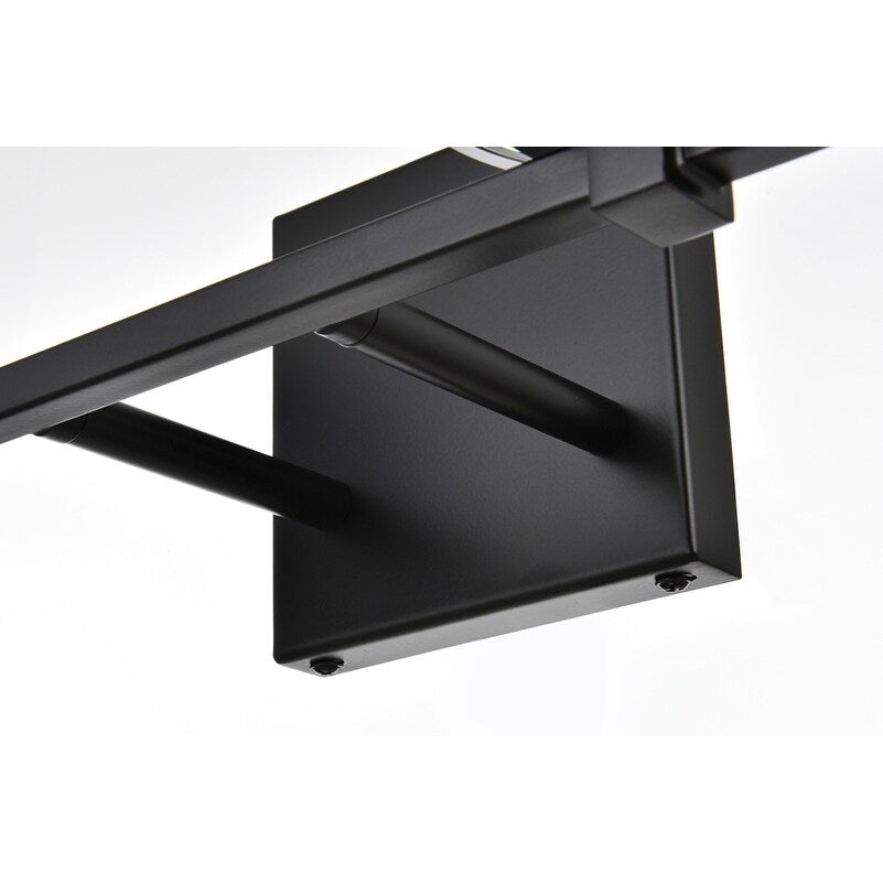 Julian 1 Light Black and Clear Bath Sconce