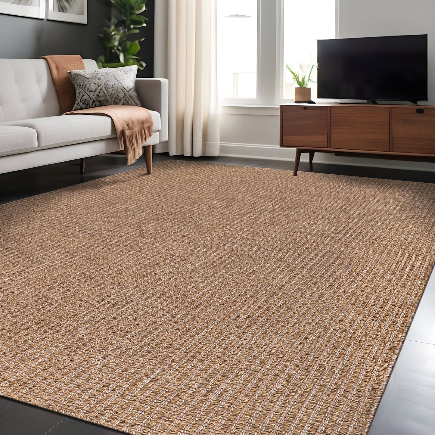 Beverly Rug Easy Clean Non Shedding Jute Rug