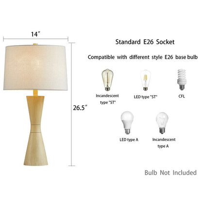 KAWOTI 27 Distressed Table Lamp Set (Set of 2)