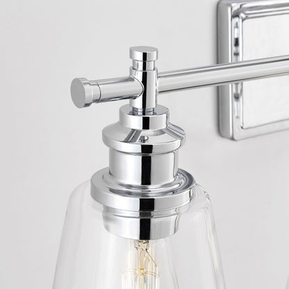 KAWOTI 4-Light Bathroom Vanity Light with Glass Shade