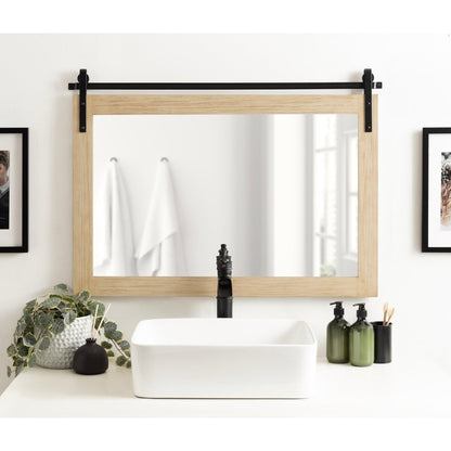 Kate and Laurel Cates Rustic Rectangular Wall Mirror