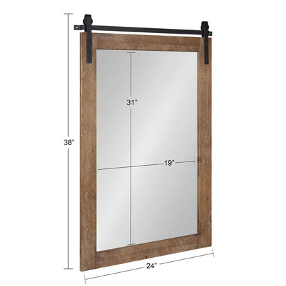 Kate and Laurel Cates Rustic Rectangular Wall Mirror