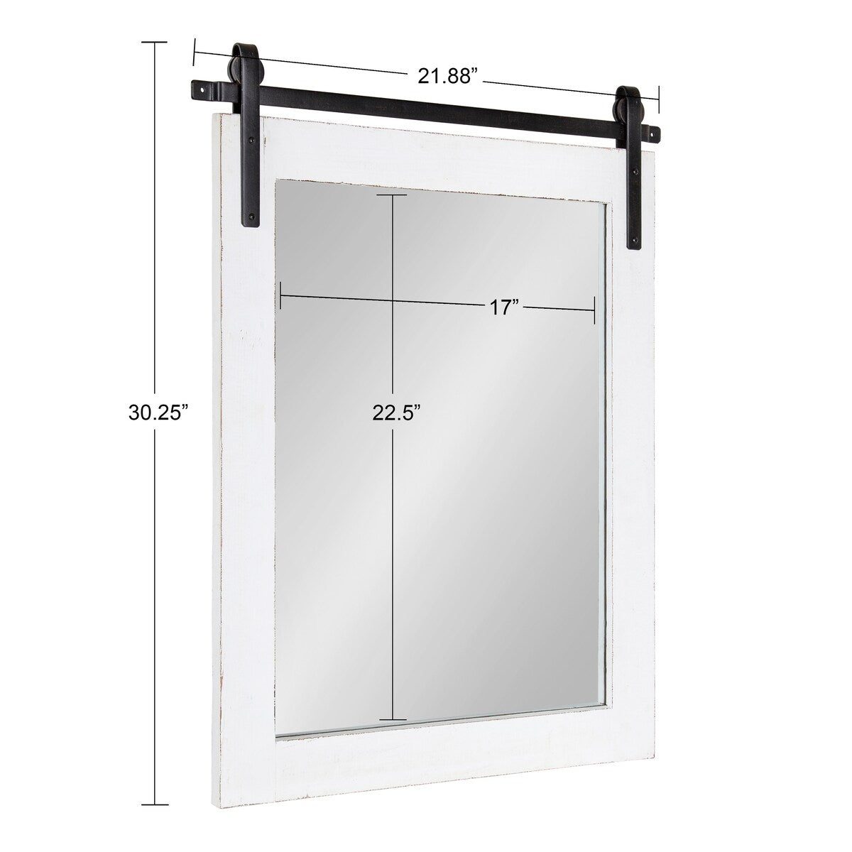 Kate and Laurel Cates Rustic Rectangular Wall Mirror