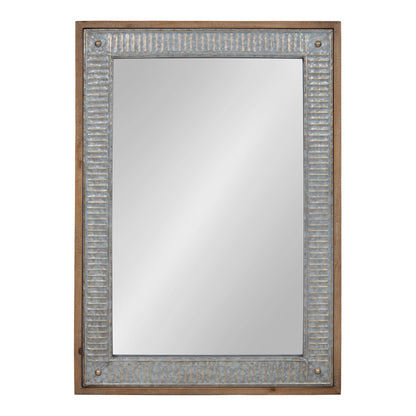 Kate and Laurel Deely Wood and Metal Wall Mirror