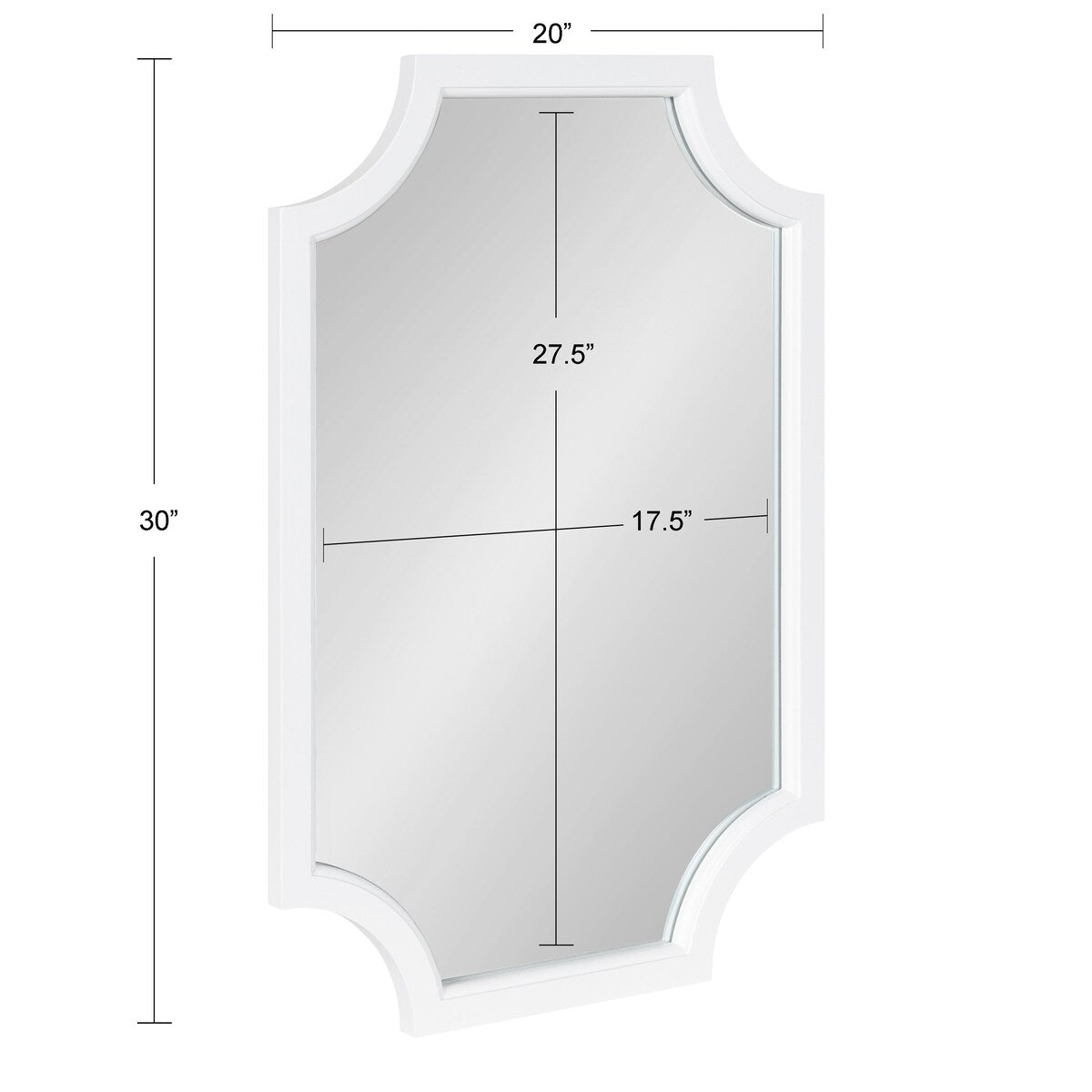 Kate and Laurel Hogan Scalloped Wood Framed Mirror