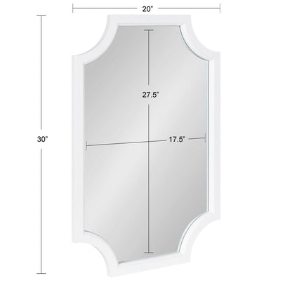 Kate and Laurel Hogan Scalloped Wood Framed Mirror