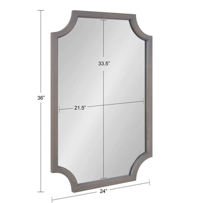 Kate and Laurel Hogan Scalloped Wood Framed Mirror