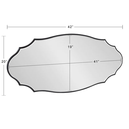 Kate and Laurel Leanna Scalloped Oval Wall Mirror